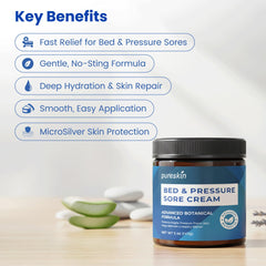 PURESKIN ingredientes naturales: aloe, avena y ceramidas para calma.
