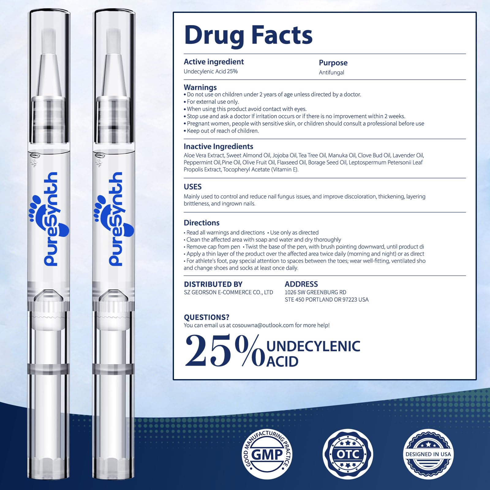 PureSynth eight-pack nail care pens for home and travel