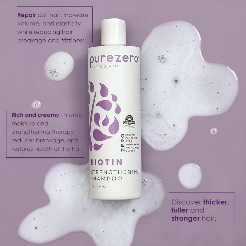 Purezero Biotina Acondicionador botella: cabello más suave y manejable.