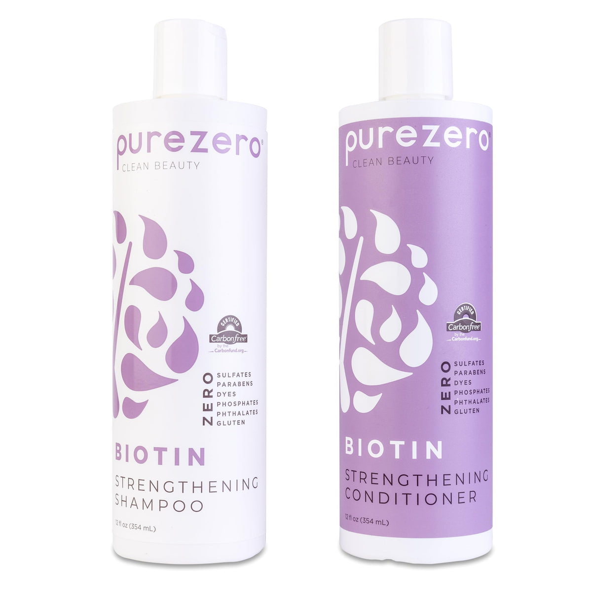 Purezero Biotina Champú botella: aporta volumen al cabello.