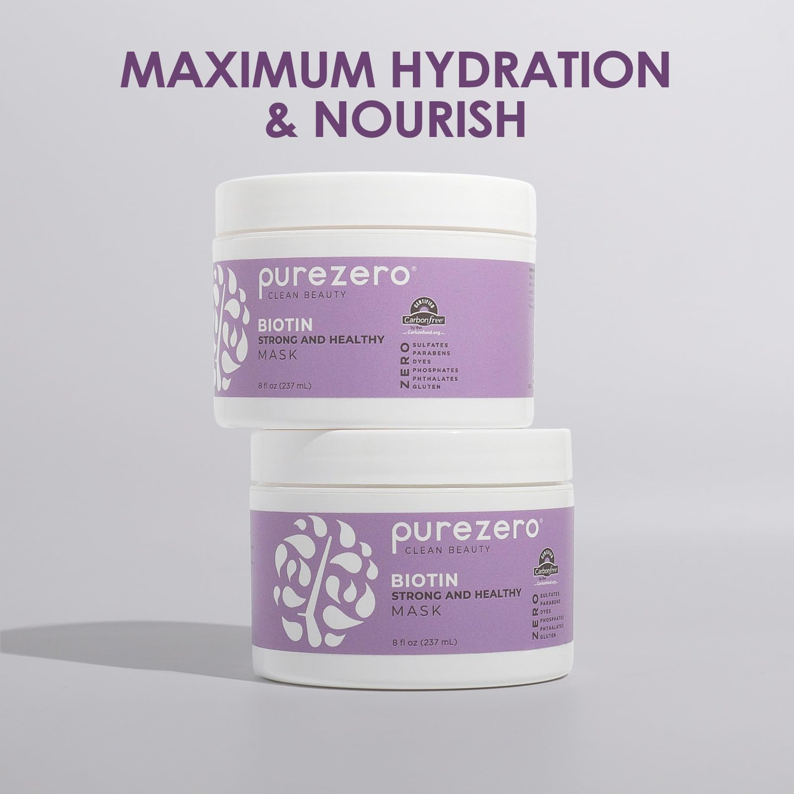 PureZero aporta brillo natural para cabello radiante.