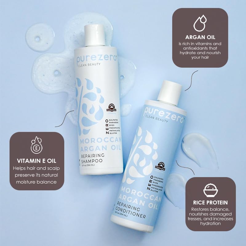Cabello dañado reparado con Purezero, sensación suave y flexible.