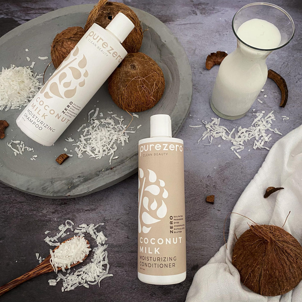 Cabello hidratado tras lavar con Purezero leche de coco.