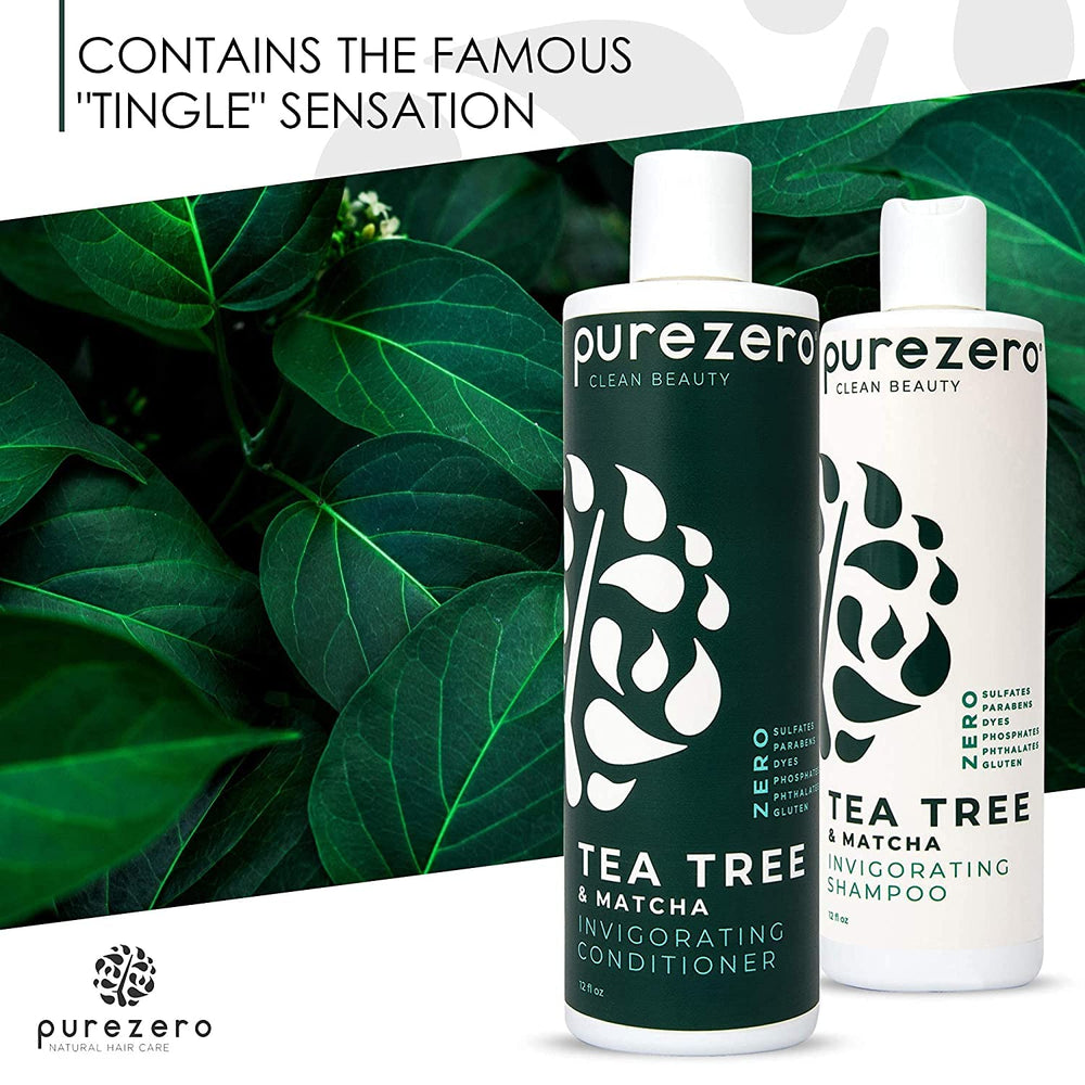 Purezero Champú Tea Tree Matcha, tratamiento para el cuero cabelludo bien cuidado