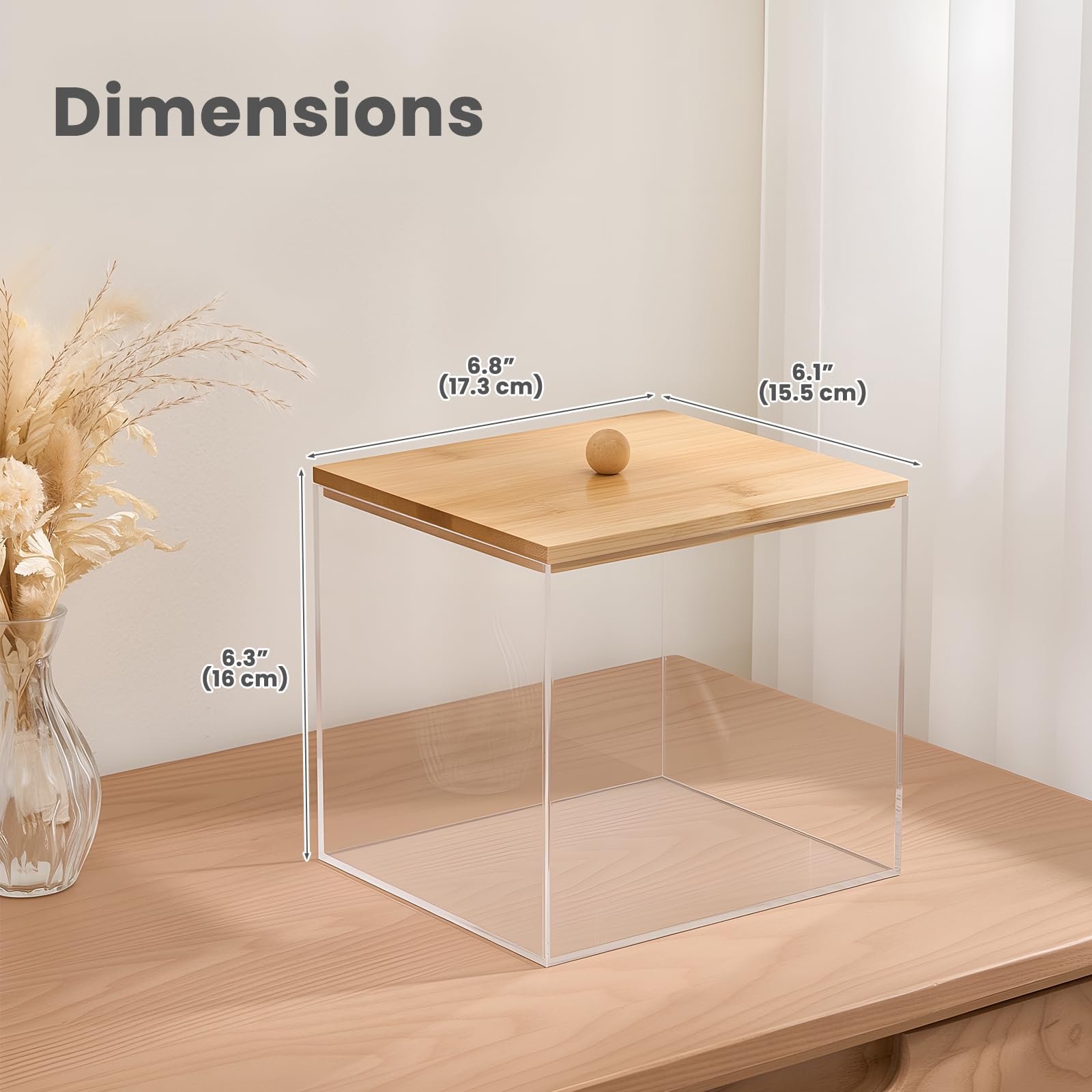 Puricon compact 6.89 x 6.10 x 7.08 inches fits on counter.