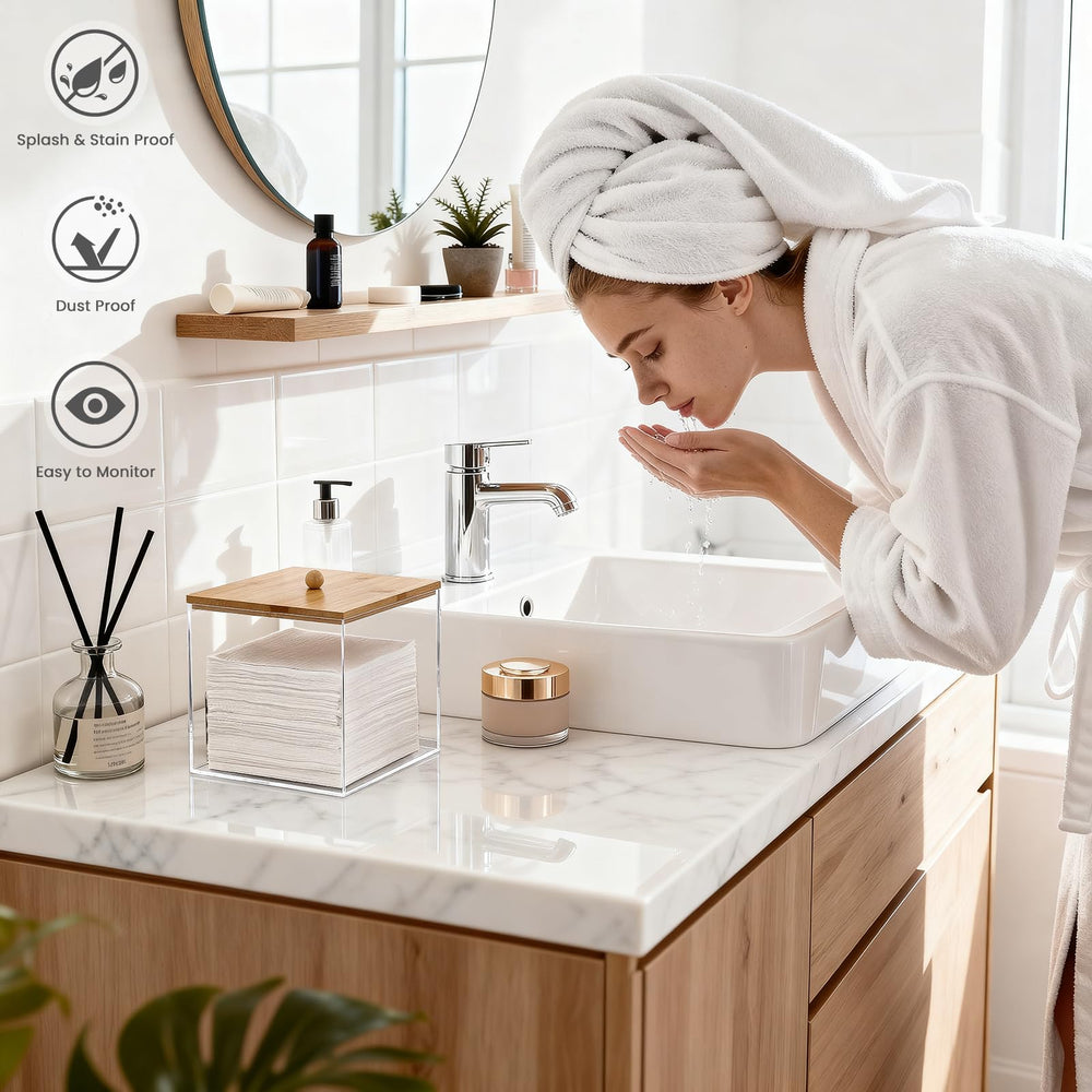 Puricon moisture-resistant coated lid protects towels from moisture and contamination.