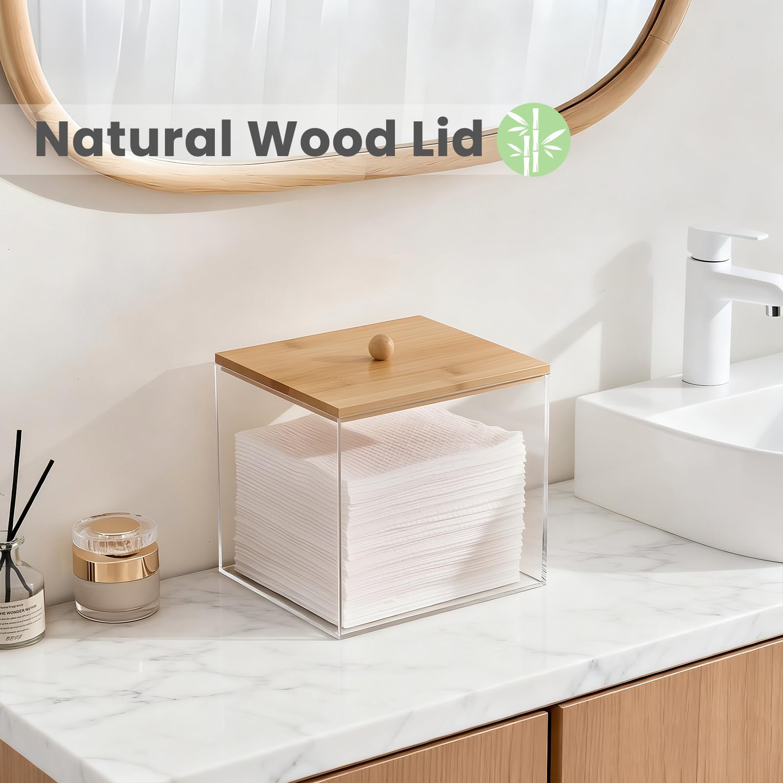 Puricon wood lid black finish adds contemporary contrast on a modern vanity.