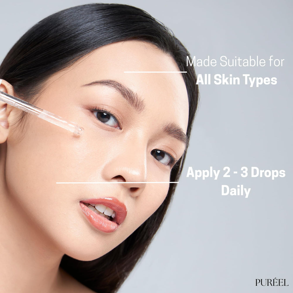 Purify Puréel Serum aplicado en la mano muestra absorción rápida