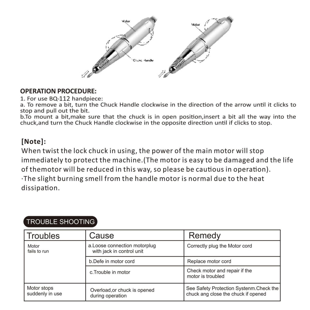 Puriom nail drill belt clip portable design enables hands-free carrying.
