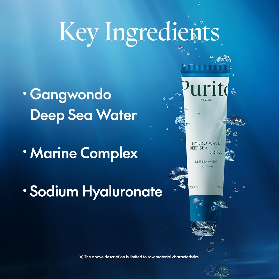 Purito Crema Mar Profundo, ingredientes agua del mar y minerales.
