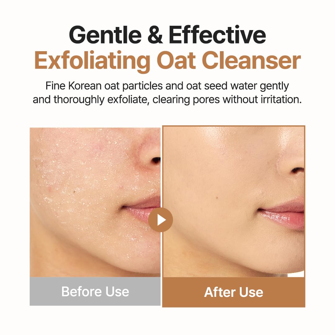 Purito Exfoliante de Avena — granulos suaves para exfoliar sin irritación.