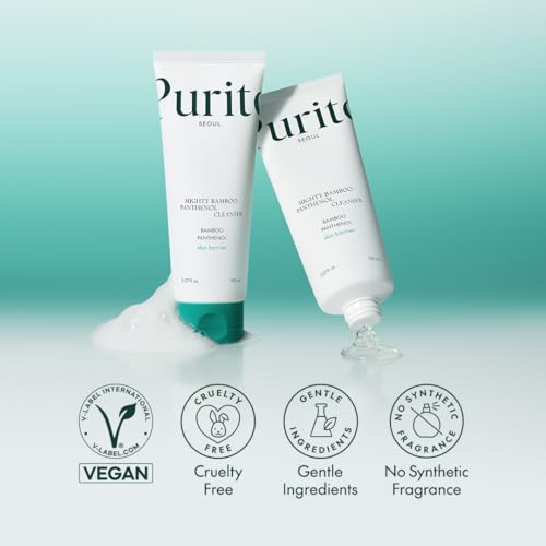 Purito limpiador con bambú y panthenol, textura gel hidratante