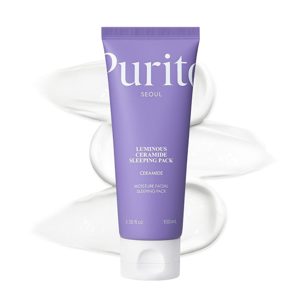 PURITO Luminous Ceramide Sleeping Pack envase visible para cuidado nocturno suave