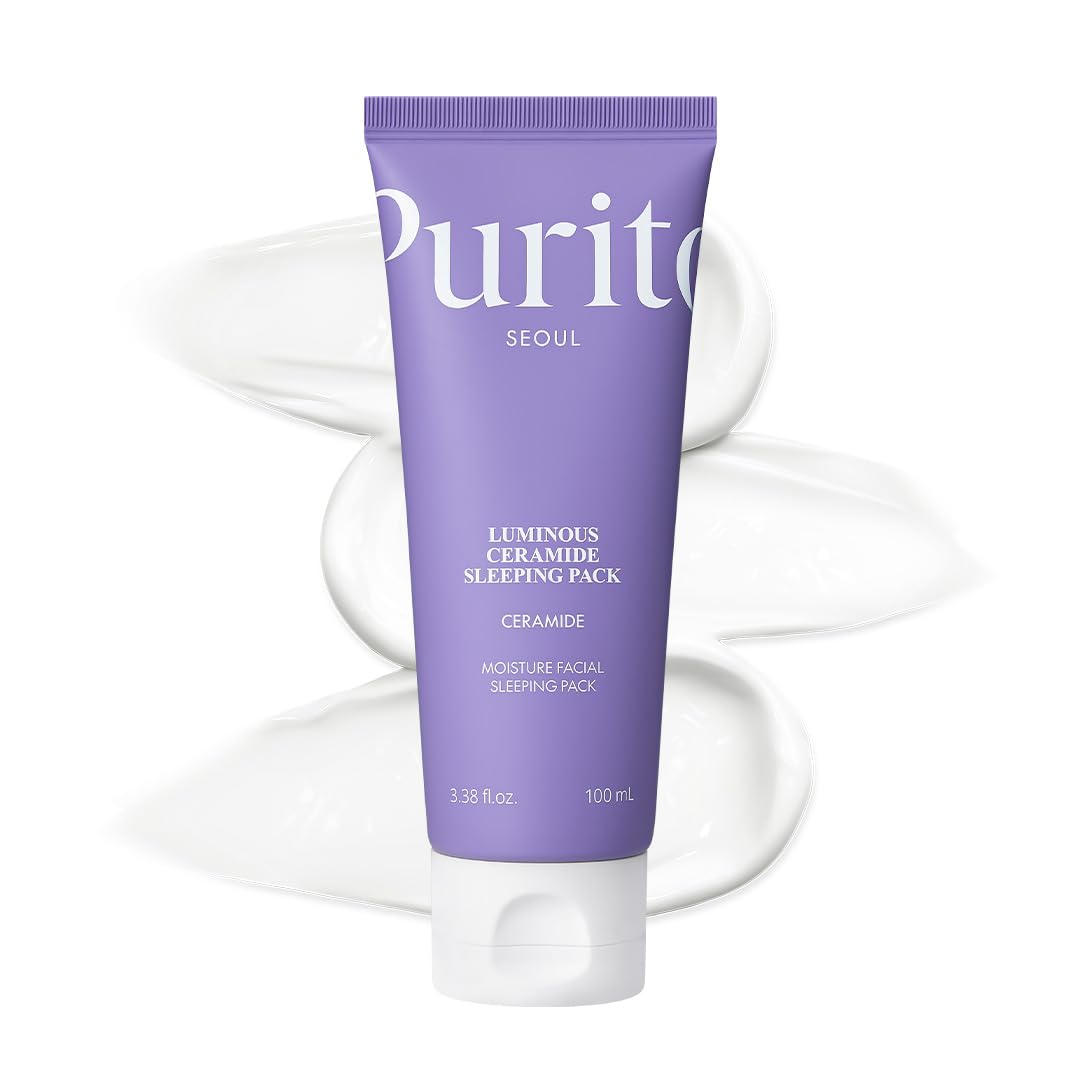 PURITO Luminous Ceramide Sleeping Pack envase visible para cuidado nocturno suave