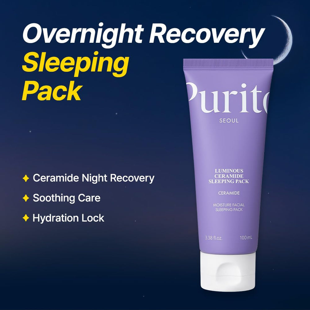 Textura cremosa del PURITO Sleeping Pack ideal para hidratación nocturna