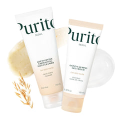 Purito Oat Velvet Duo calming gel cream jar for soothing daily hydration.