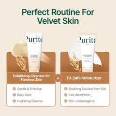Purito Oat Velvet Duo exfoliating polish jar with gentle exfoliation.
