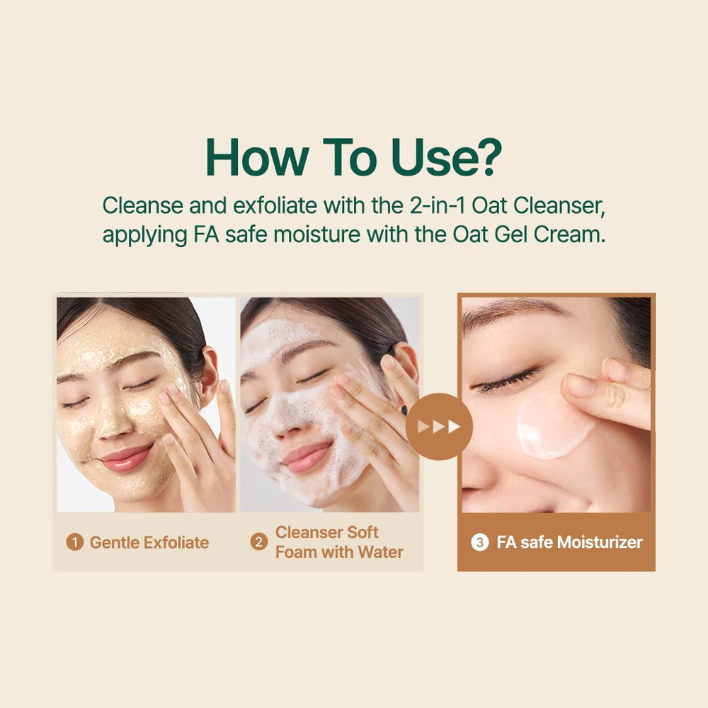 Purito Oat Velvet Duo routine setup for all skin types.