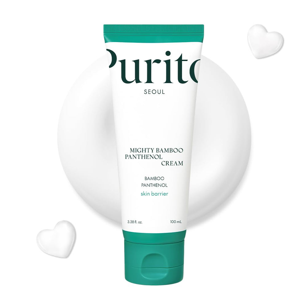 Purito Panthenol 10% frente de la botella, hidratación suave para días de estrés cutáneo.