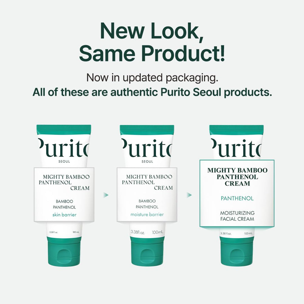 Purito Panthenol 10% hidratación suave durante el día, textura agradable al tacto.