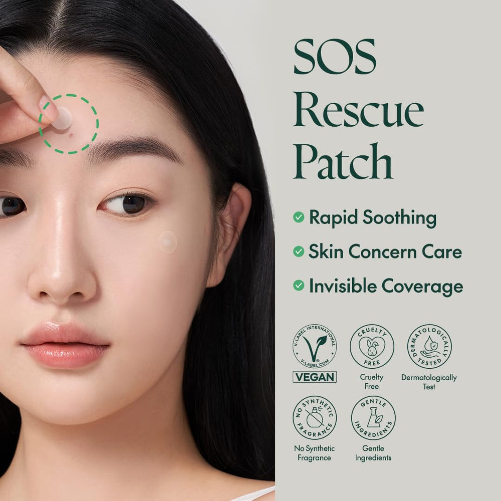 Purito SEOUL Wonder Releaf Centella Spot Patch: aplicación en rostro para zonas sensibles.
