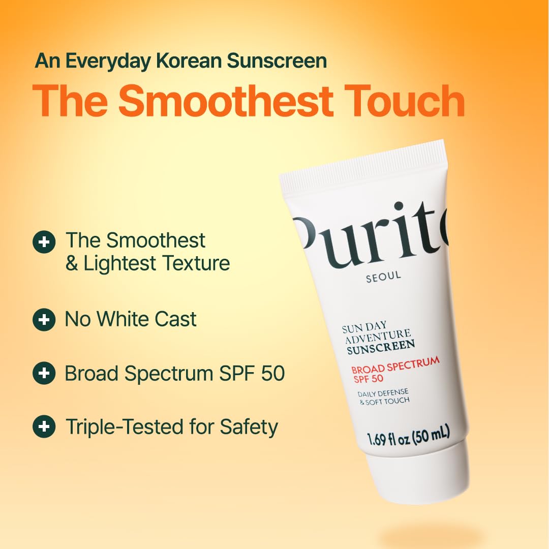 PURITO Sunscreen sin rastro blanquecino, se adapta a todas las tonalidades de piel.