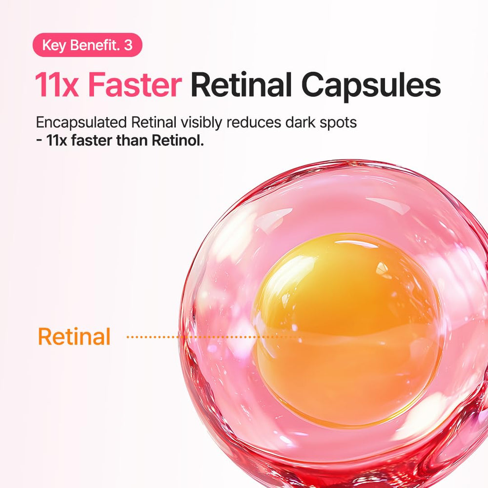 Purito TXA 6% Niacinamide Retinal bottle near mirror conveys easy nighttime or morning steps.