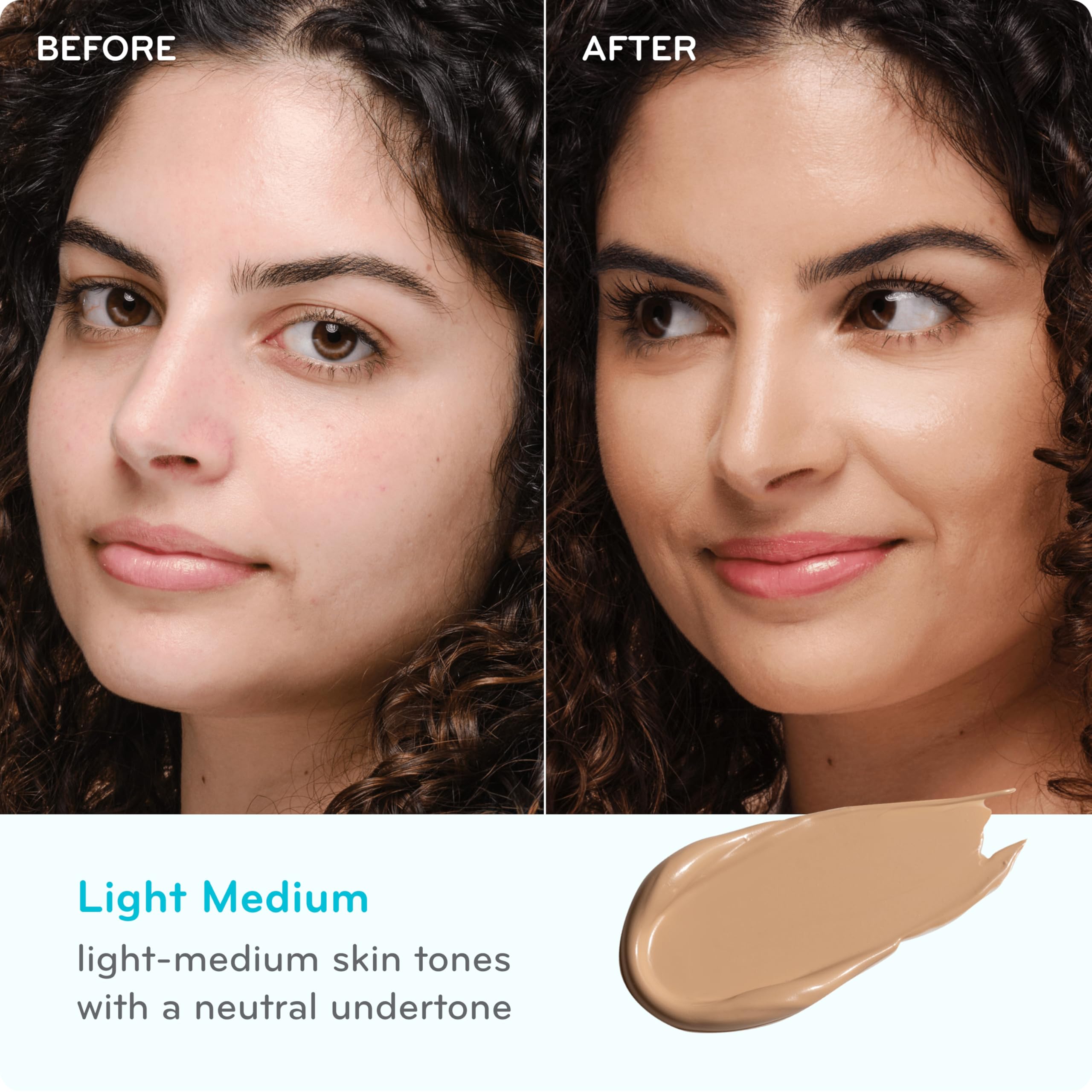 Pūrlisse BB Cream on skin once blended reveals matte-dewy finish.