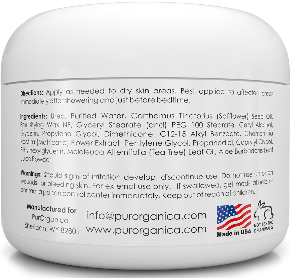 PurOrganica crema para pies hecha en EE. UU.