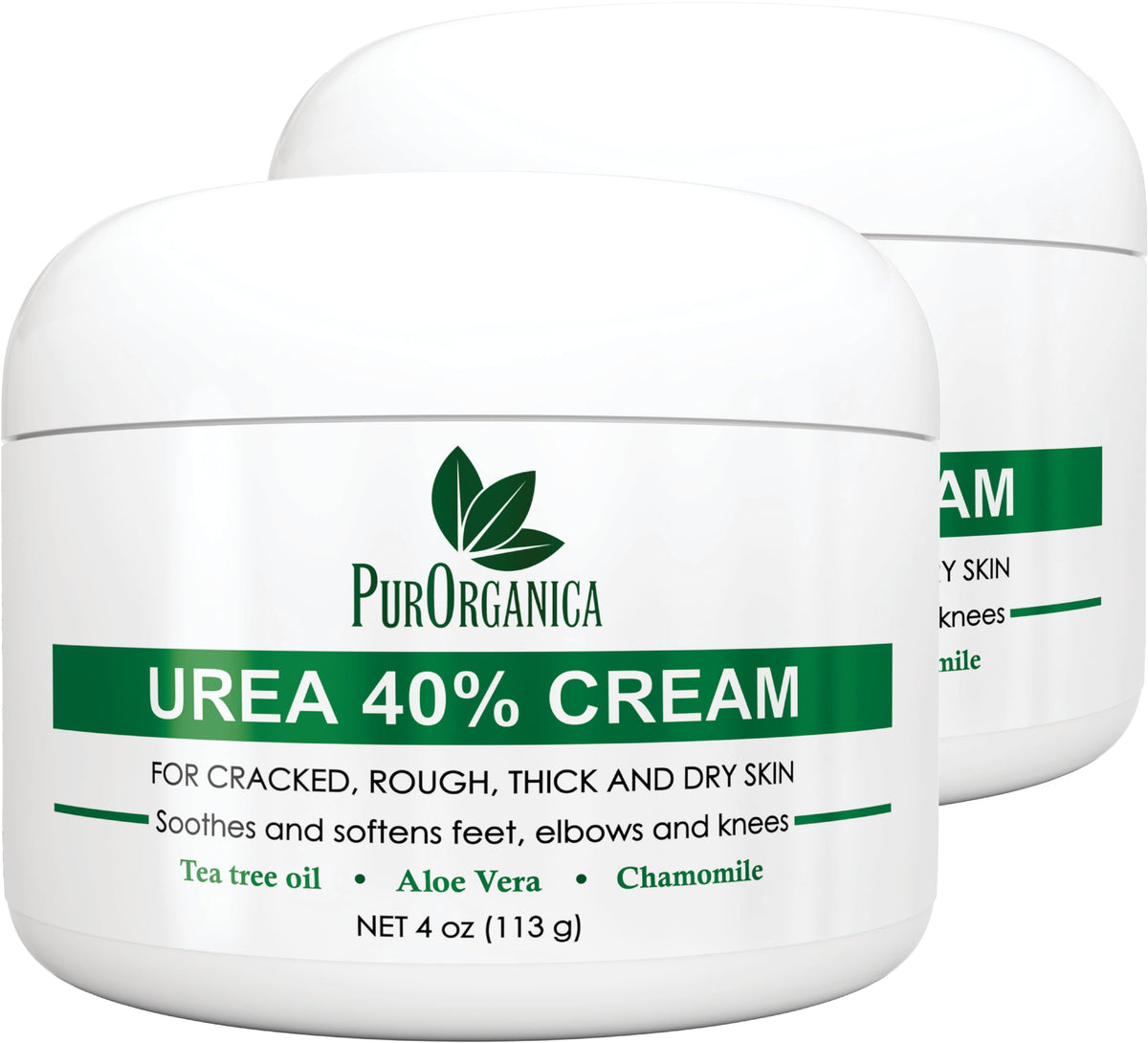 PurOrganica Urea 40% Foot Cream bottle showcases rich moisturizing formula