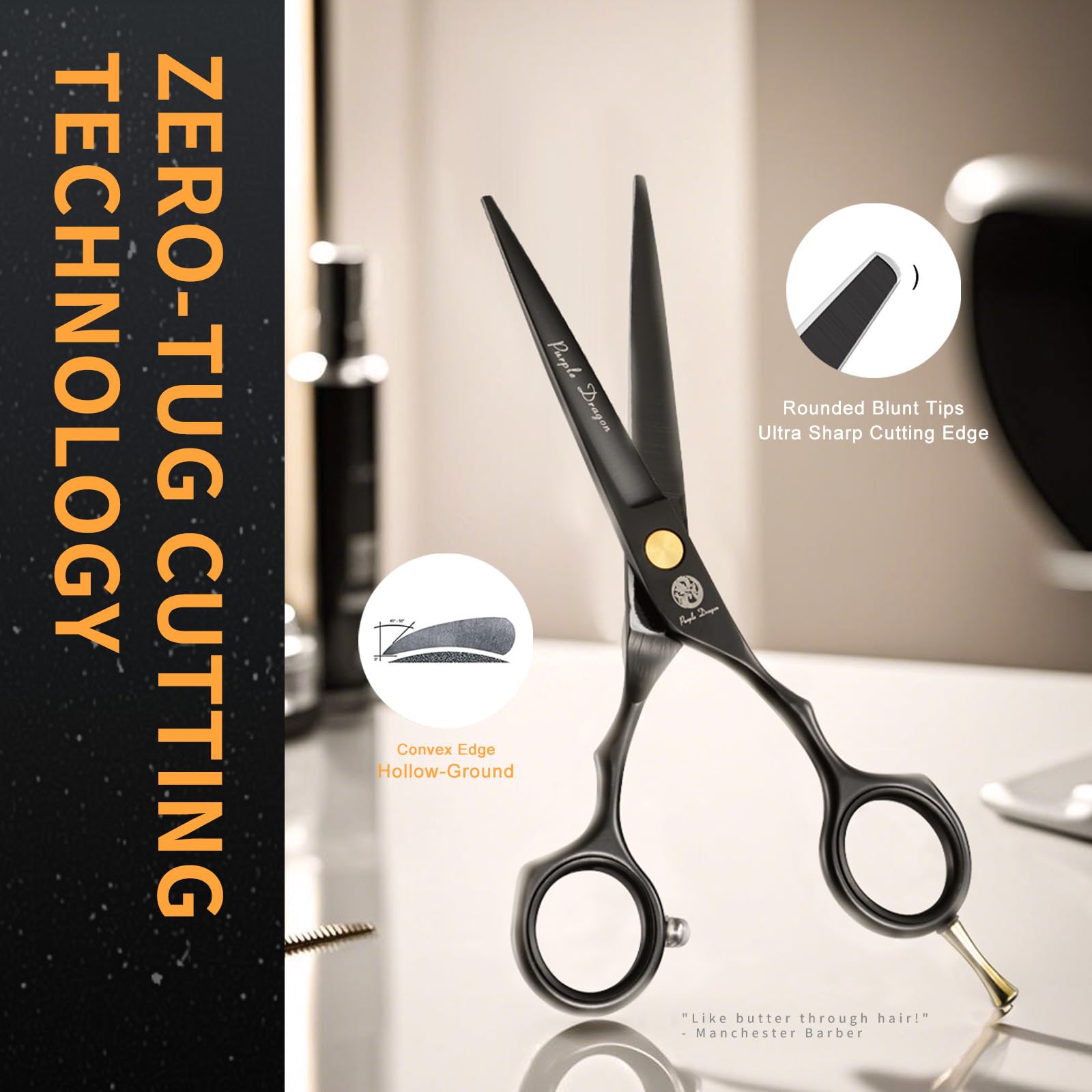 Purple Dragon thinning texturizing shears for volume control