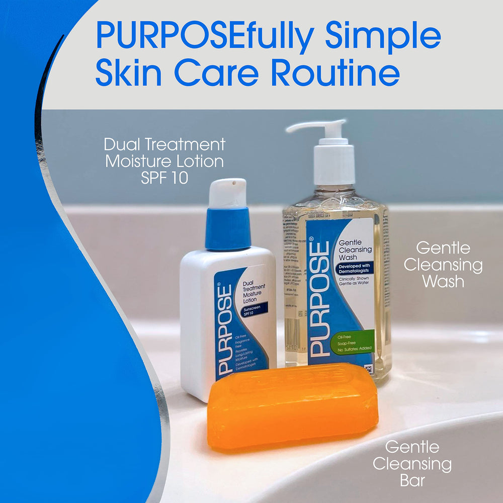 Purpose Gentle Cleansing Bar: suitable for sensitive skin care routines.
