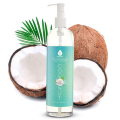Pursonic Pure Unscented Fractionated Coconut Oil 16oz bottle for versatile skin hydration