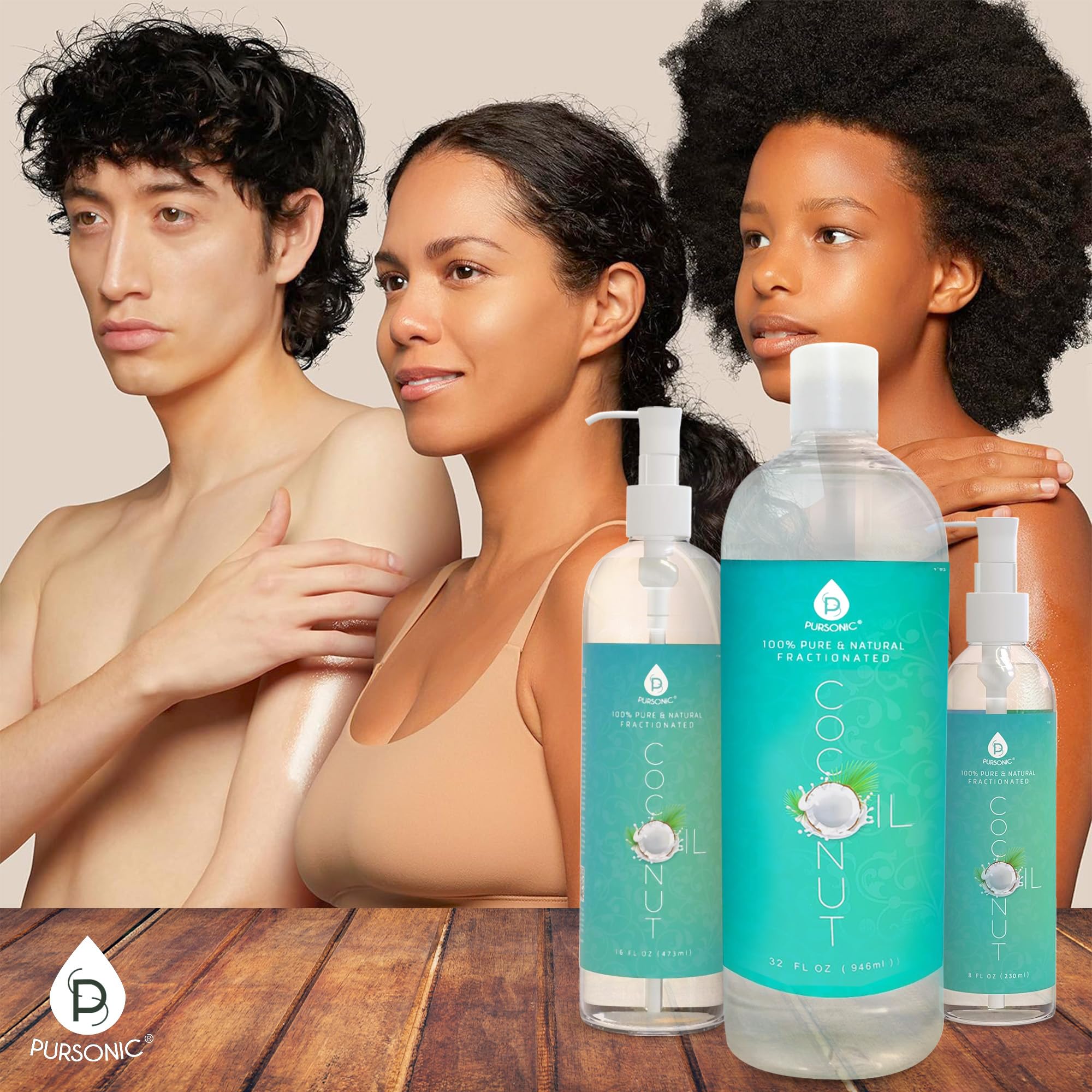 Hair conditioning with Pursonic coconut oil for smoother frizz-free strands