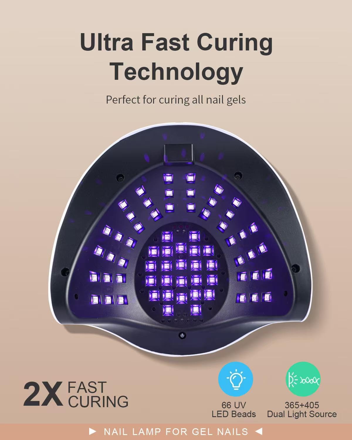 Pushujia 288W nail lamp digital display for precise timers