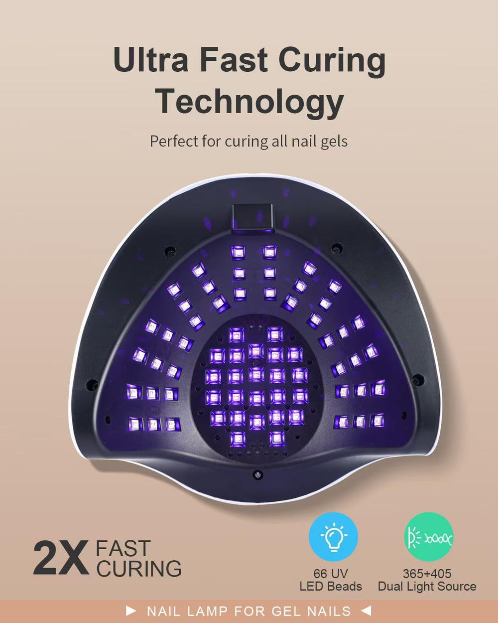 Pushujia 288W nail lamp digital display for precise timers