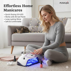 Pushujia 288W nail lamp interior space offers roomy curing area