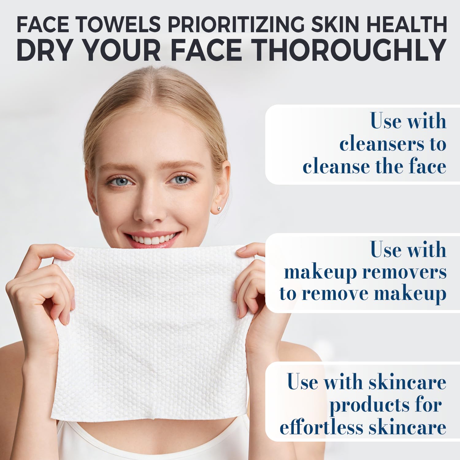 PUPUPE disposable face towels xl travel pack in compact packaging