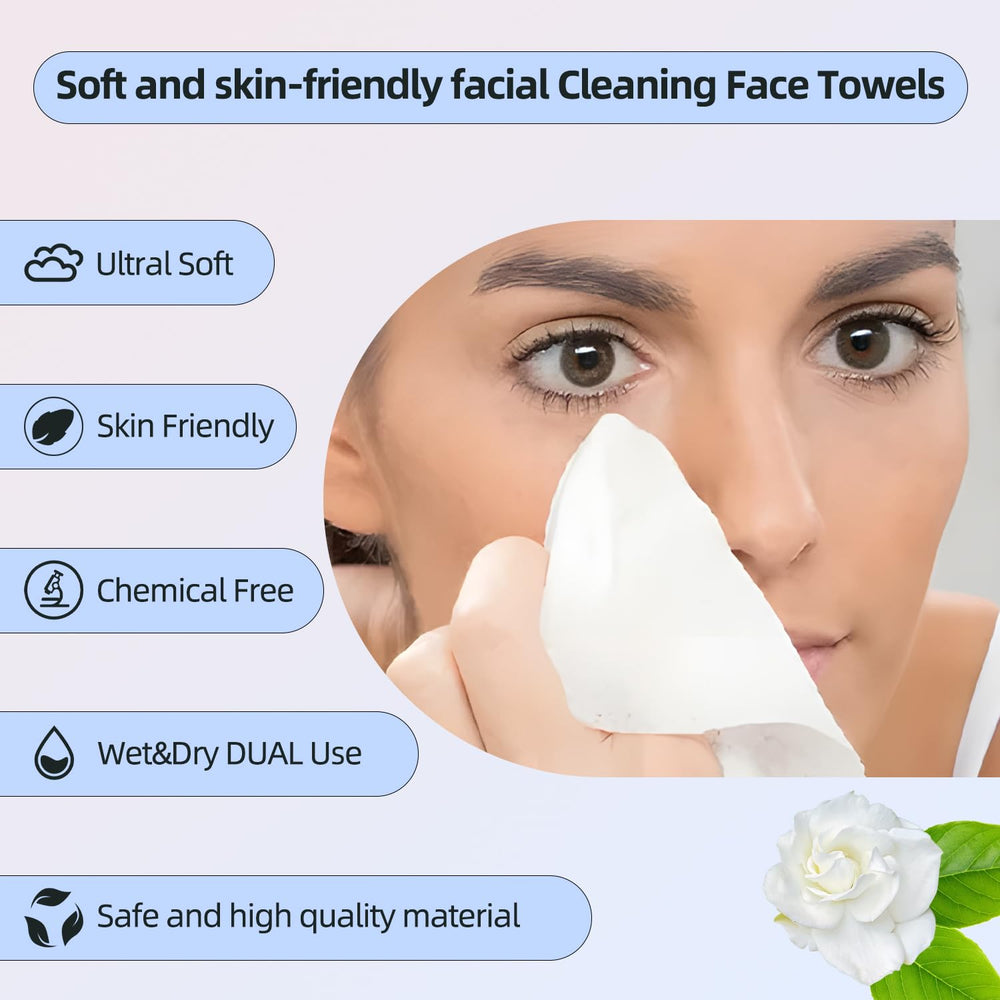 PUPUPE Disposable Face Towels XL two-sided texture for smoother exfoliation and deeper clean
