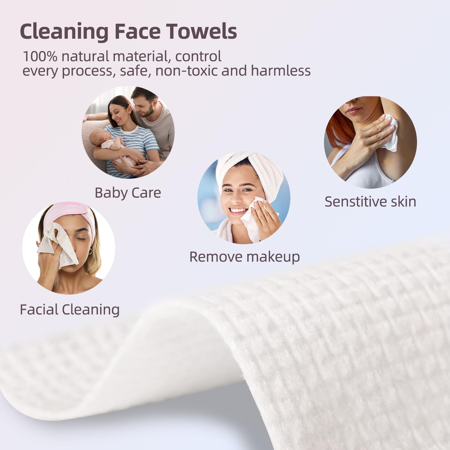 PUPUPE viscose biodegradable large dry wipes absorb moisture efficiently for quick refresh