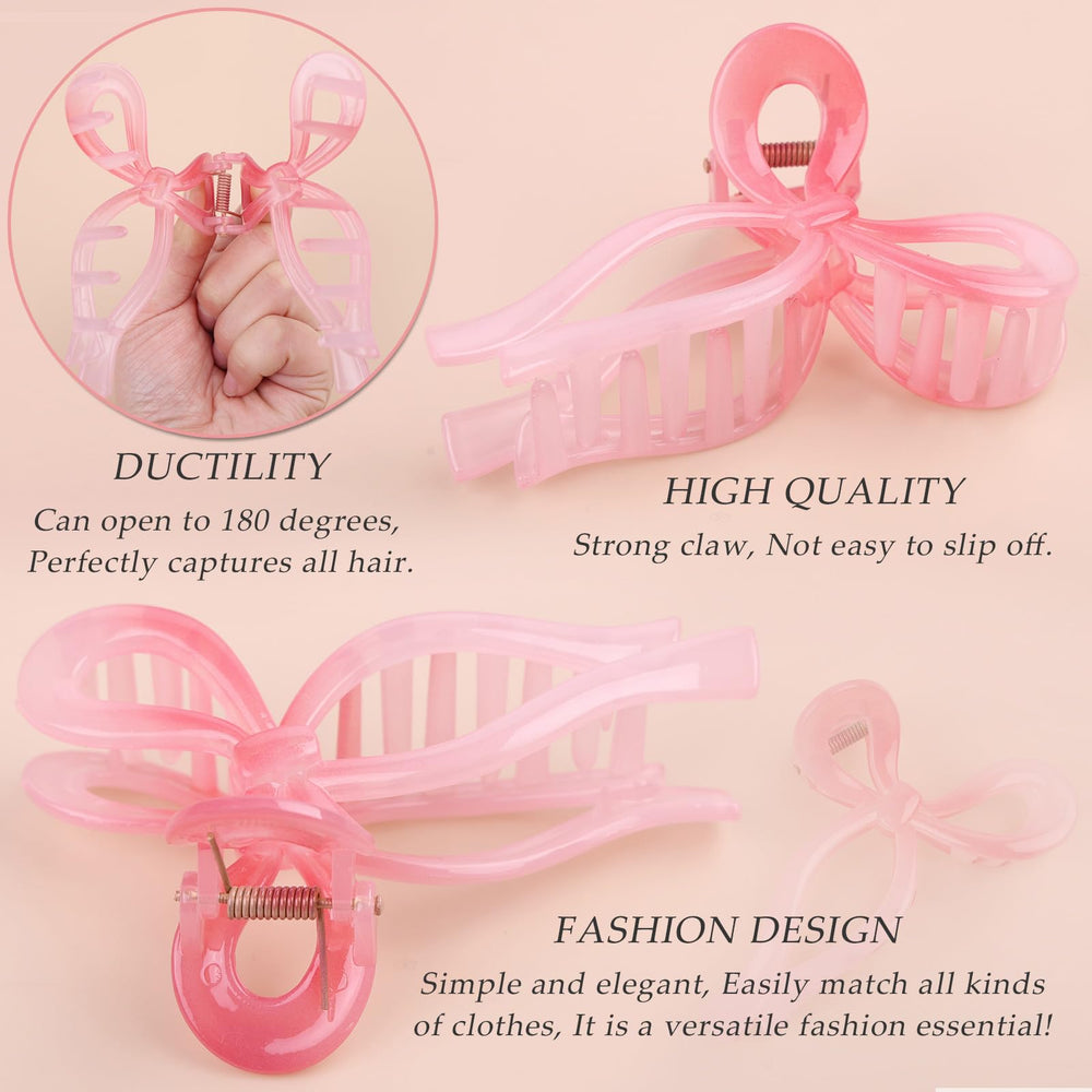 PWEOUKE clip lazo mariposa brillo elegante para niñas y mujeres.