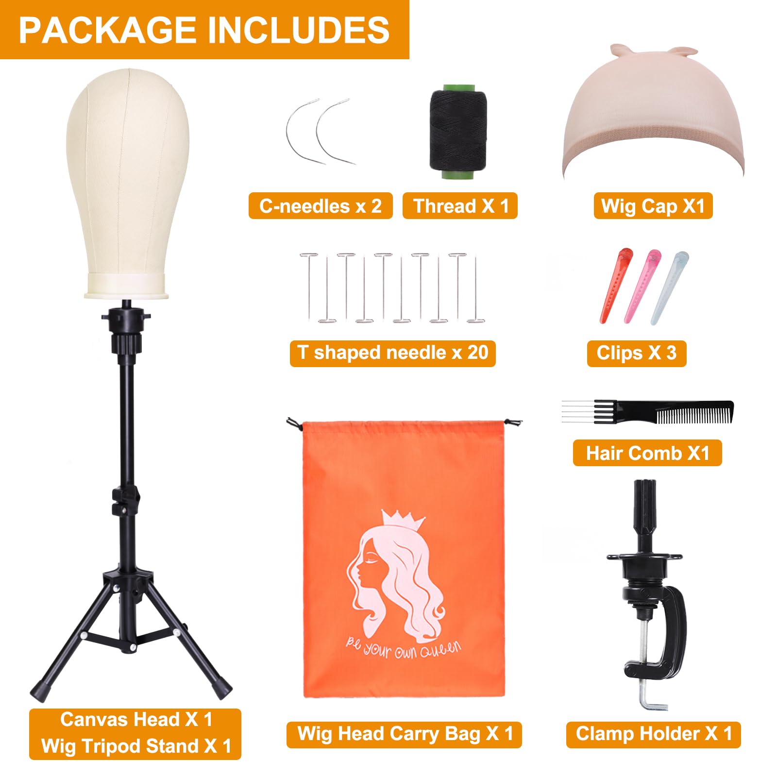PWEOUKE wig clips help secure sections for tidy, efficient work