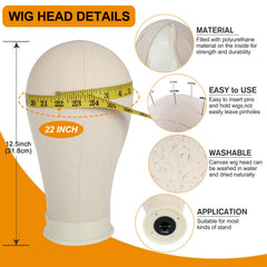 PWEOUKE wig stand tripod with adjustable height for stable styling