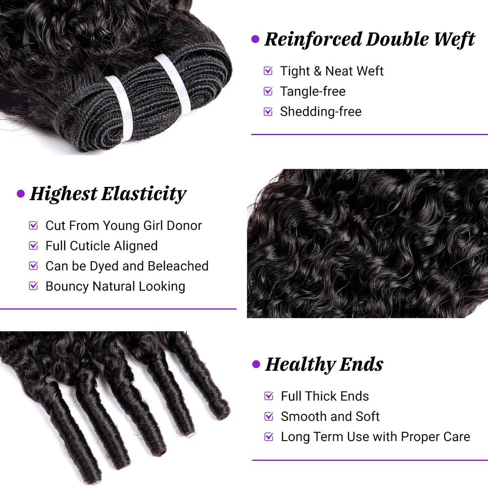 PXCPXC Burmese curly bundles 20-inch natural black provide fuller volume and natural movement.