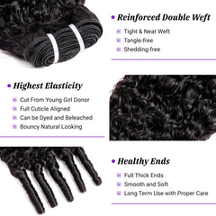 PXCPXC Burmese curly bundles 20-inch natural black provide fuller volume and natural movement.