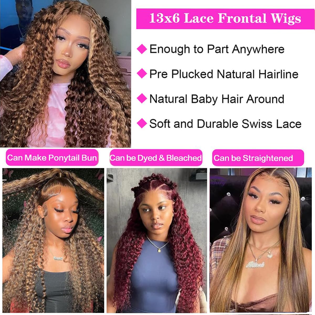 PXTPXT 13x6 lace front wig in wet and wavy texture for versatile updos