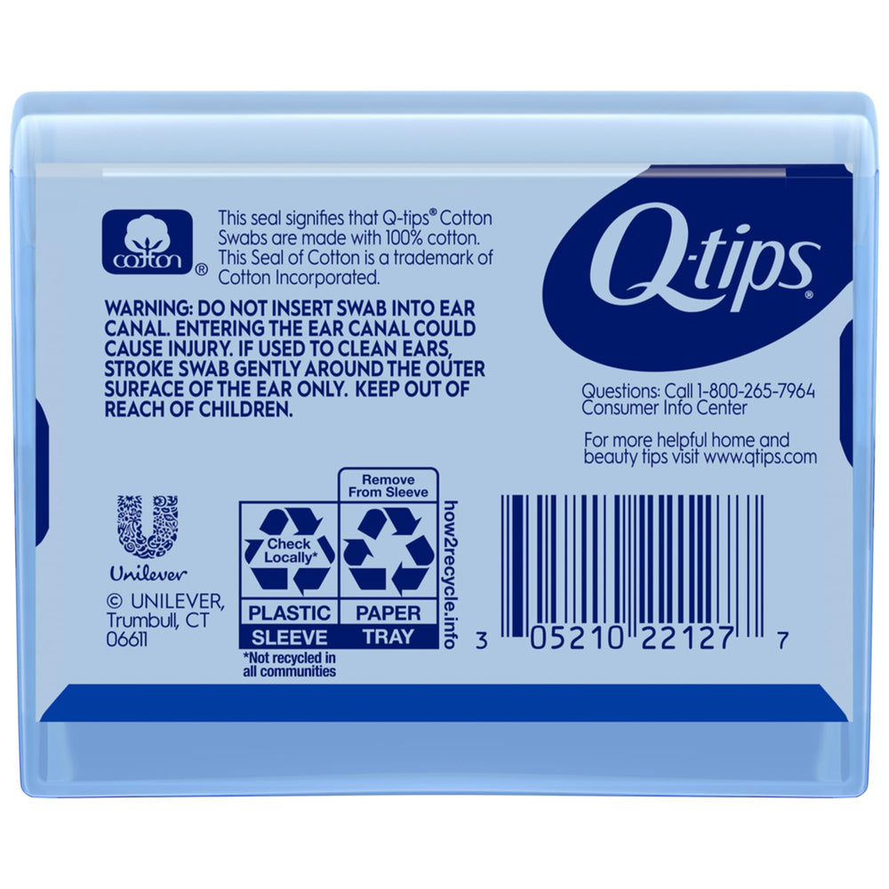 Q-tips cotton swabs as beauty tools for neat mascara and eyeliner refinements.