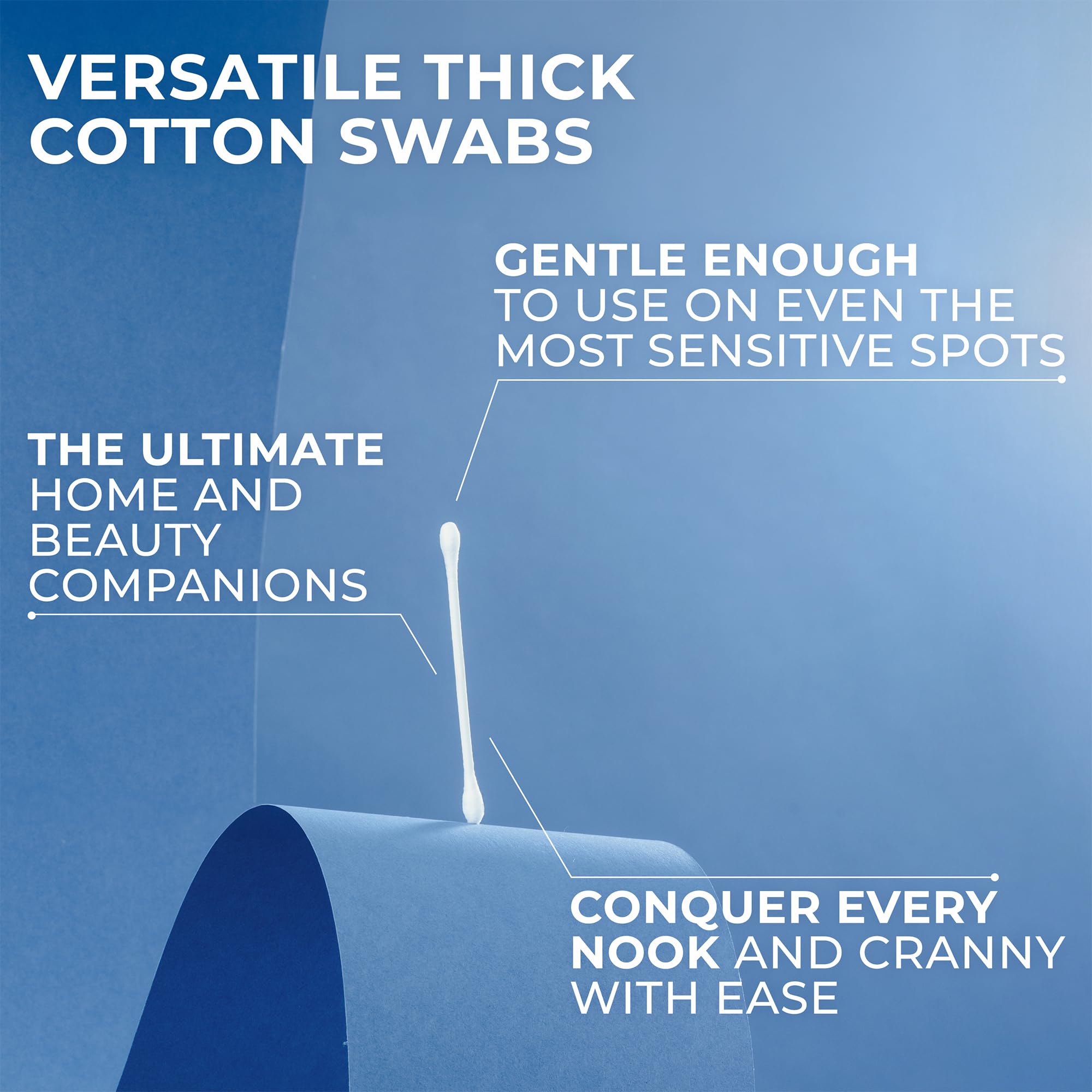 Gentle-touch tips from Q-tips ideal for delicate makeup tasks and sensitive skin.