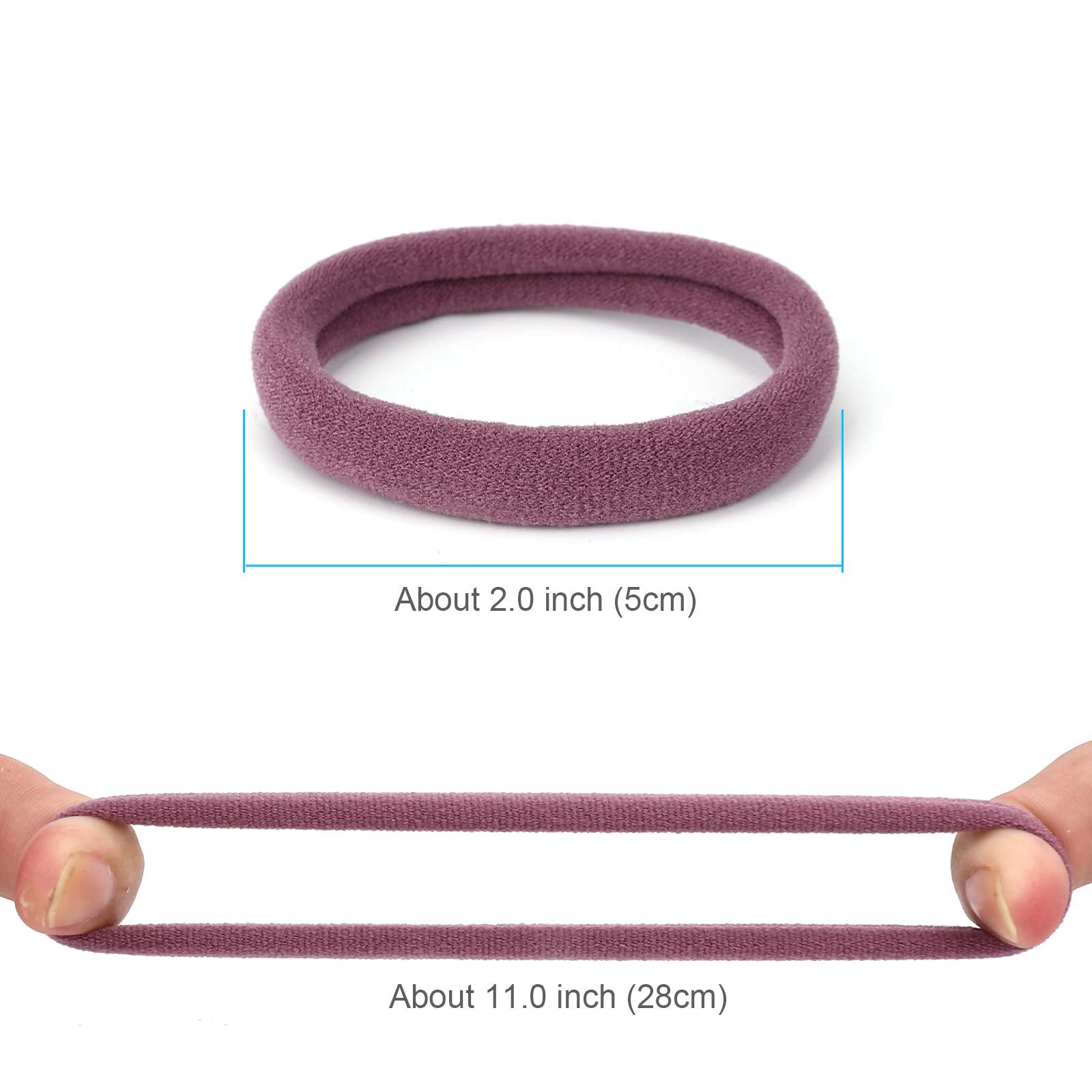 Qarwayoc cotton seamless hair ties feel soft and non-snag.