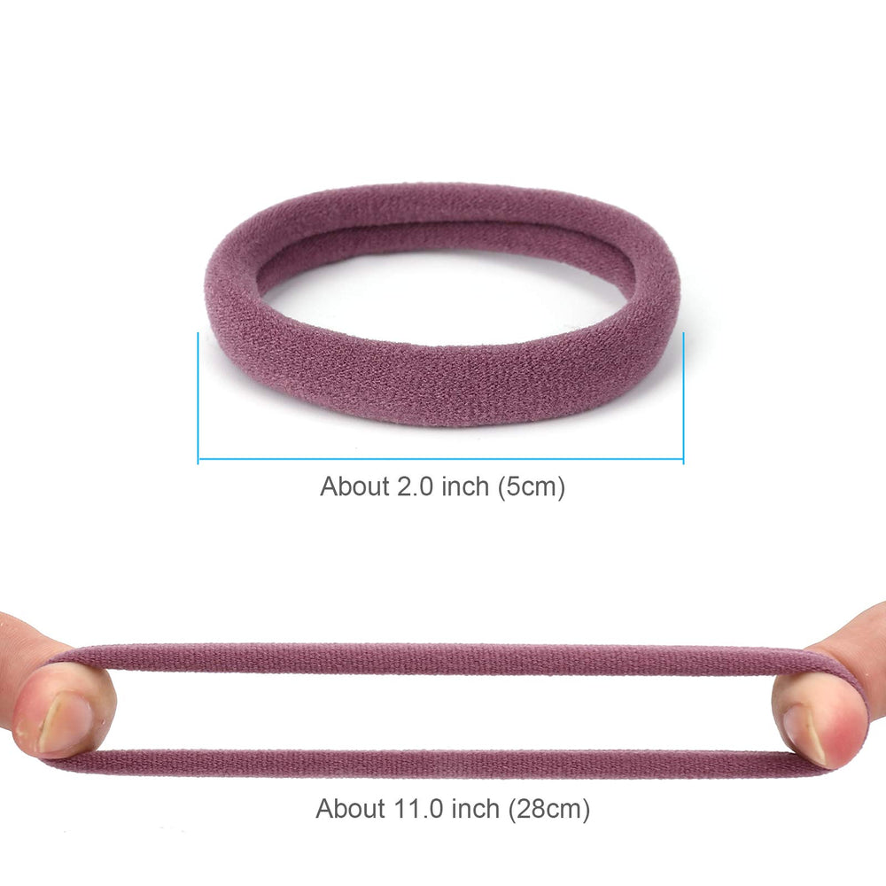 Qarwayoc cotton seamless hair ties feel soft and non-snag.